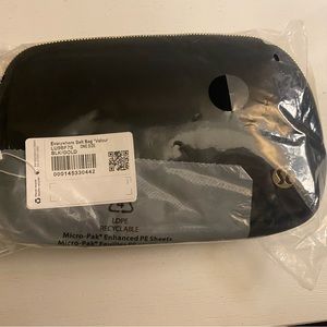 Lululemon velour black and gold belt bag BNWT